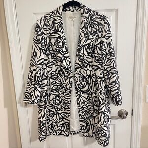Evan Picone Black and White Blazer Elegant Suit Jacket